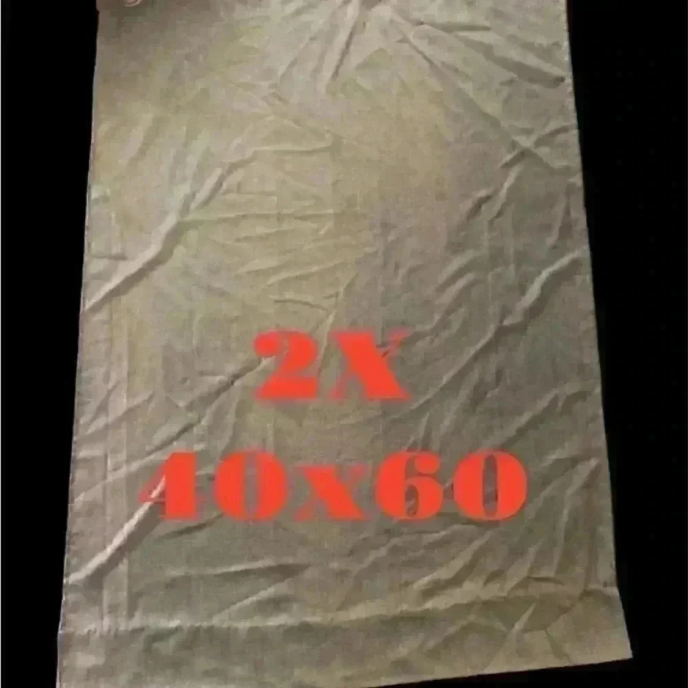 2 Gray Curtains metal ring rod   40x60